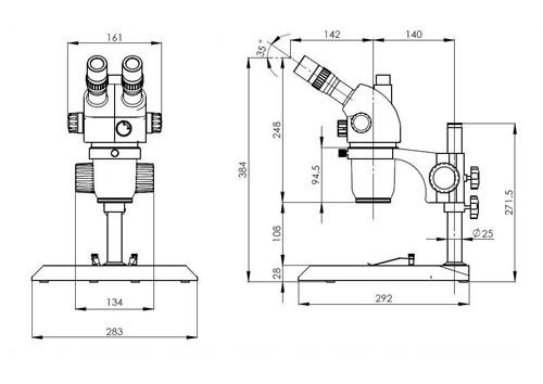 มิกรอสโคปสเตรีโอซูมสําหรับการตรวจสอบและวัด ด้วยการขยายขนาด 8X - 70X