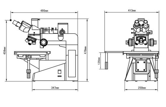 มิโครสโกปโลหะดิจิตอลที่สะท้อนด้วยเครื่องขั้วขั้วขั้ว iMet-222 80X 40X พร้อมหลอดฮาโลเจน