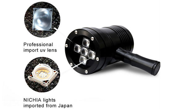 ไฟ UV 365nm ไฟ UV-A สะอาด NICHIA กลีบไฟ ฟินแลนด์ เลนส์สําหรับการตรวจพบการรั่วไหลของหลอดฟลูเรเซนต์