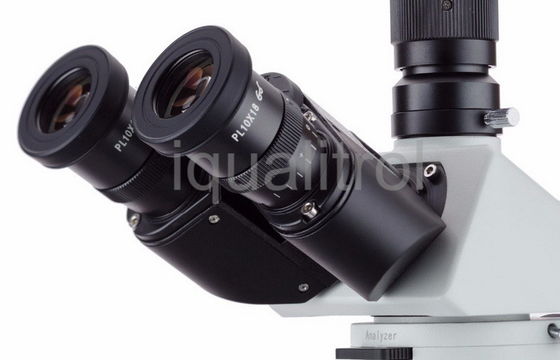 มิโครสโกปโลหะดิจิตอลที่สะท้อนด้วยเครื่องขั้วขั้วขั้ว iMet-222 80X 40X พร้อมหลอดฮาโลเจน